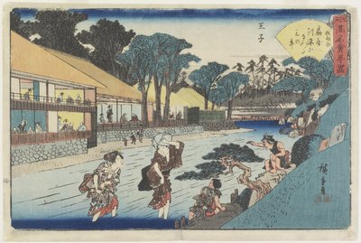 O_giya bij O_ji, c. 1835-1842 door Utagawa Hiroshige