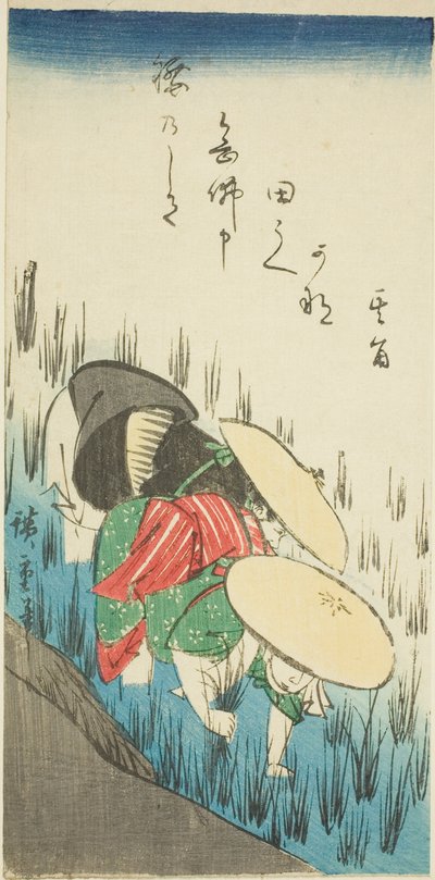Rijst planten door Utagawa Hiroshige