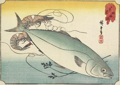 Garnaal en Gele Staart, begin 19e eeuw door Utagawa Hiroshige