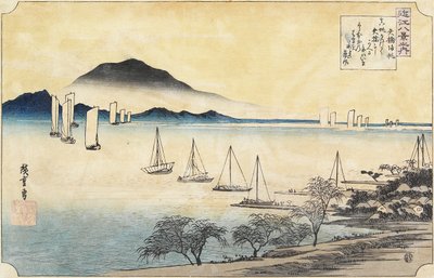Terugkerende Zeilen bij Yabase door Utagawa Hiroshige