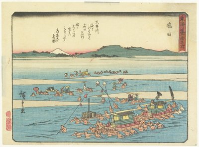 Shimada, 1837-1844 door Utagawa Hiroshige