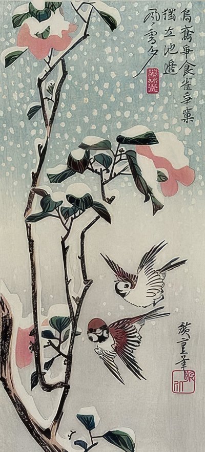 Mussen en camelia