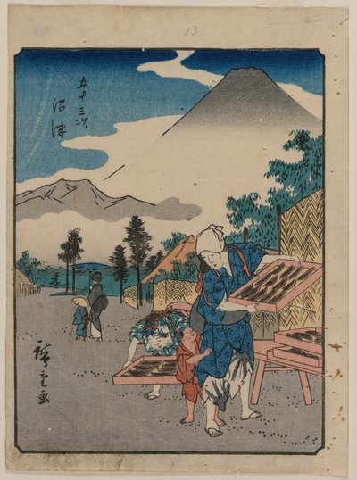 De drieënvijftig stations van de Tokaido: Numazu door Utagawa Hiroshige