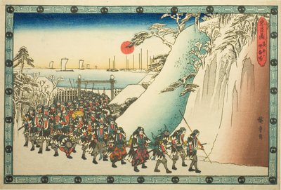 De Nachtelijke Aanval, Deel 6: Wierook Aanbieden, uit de serie "De Wraak van de Loyale Retainers" door Utagawa Hiroshige