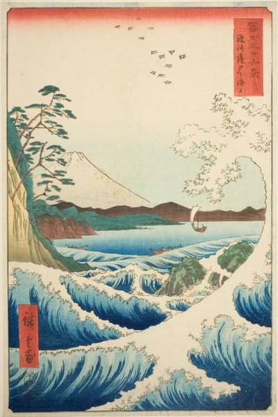 De zee bij Satta in de provincie Suruga, uit de serie 