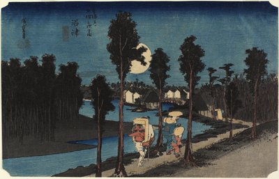 Winterscène, Mamamatsu, c. 1833 door Utagawa Hiroshige