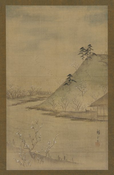 Landschap in de lente, midden 19e eeuw door Utagawa Hiroshige II