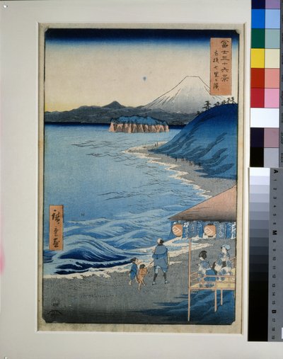 Zevenmijlsstrand in de provincie Sagami door Utagawa II Hiroshige