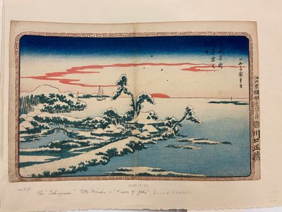 Sneeuw op Nieuwjaarsdag bij Susaki door Utagawa I Hiroshige