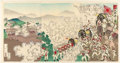 Het kleine gevecht in Seoul, Korea door Utagawa Kokunimasa