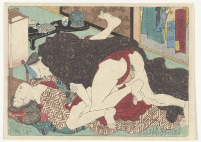 De pleisterplaats Minakuchi door Utagawa Kunisada (I) (attributed to)