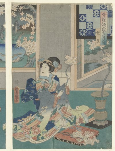 De derde maand door Utagawa Kunisada (I)