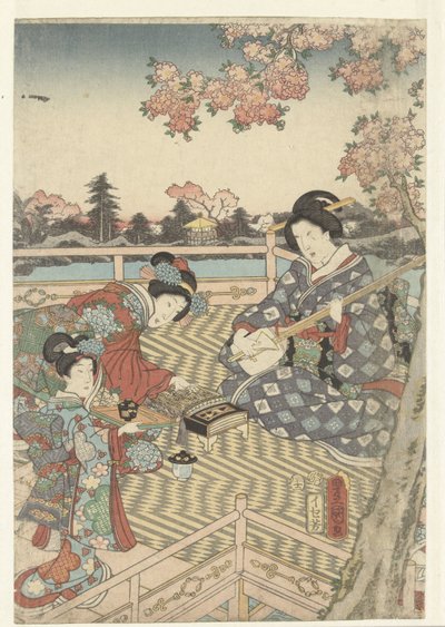 Een voorjaarsbanket voor de Oostelijke Genji door Utagawa Kunisada (I)