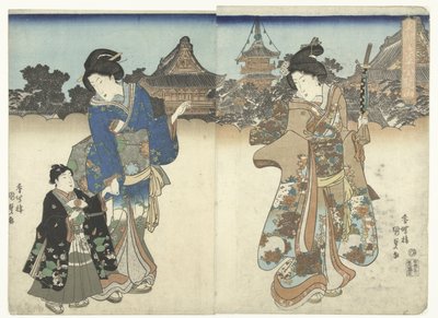 Kinryuzan in Asakusa in de Oostelijke hoofdstad door Utagawa Kunisada (I)