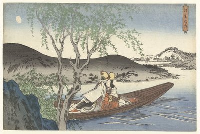 Shirabyoshi danseres in een Asazuma boot door Utagawa Kunisada (I)