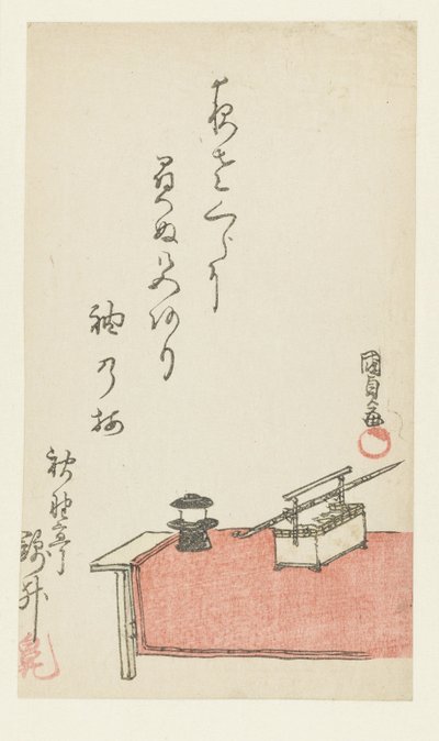 Rookset op bank door Utagawa Kunisada (I)