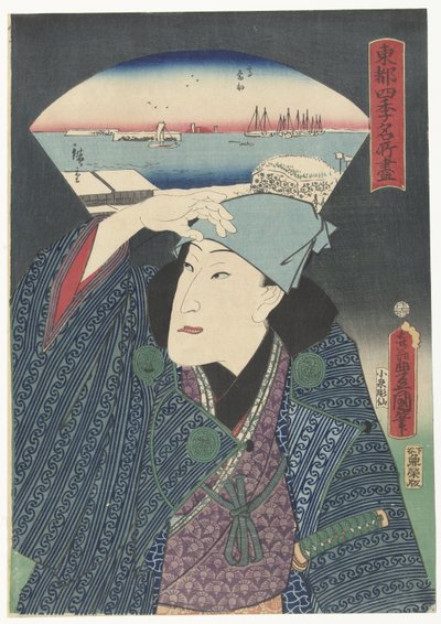 Takanawa in de winter door Utagawa Kunisada (I)