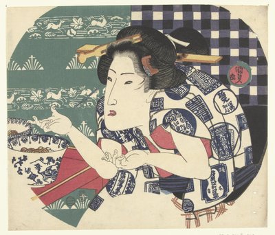 Udon restaurant door Utagawa Kunisada (I)