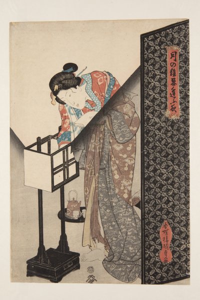 Oosterse Lamp (Andon) door Utagawa Kunisada