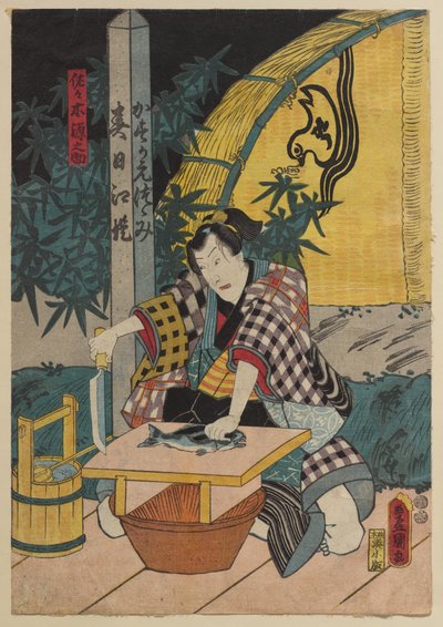 Scène uit een Kabuki-toneelstuk door Utagawa Kunisada