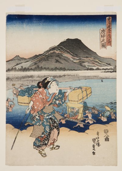 Uitzicht op Fuch? door Utagawa Kunisada