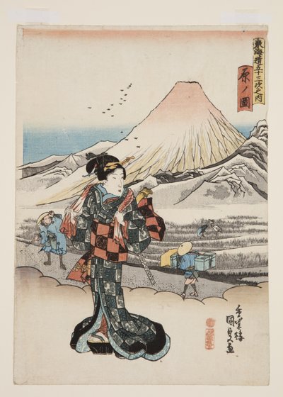 Uitzicht op Hara door Utagawa Kunisada