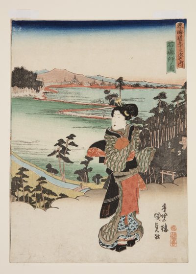 Uitzicht op Ishiyakushi (Ishiyakushi no zu) door Utagawa Kunisada
