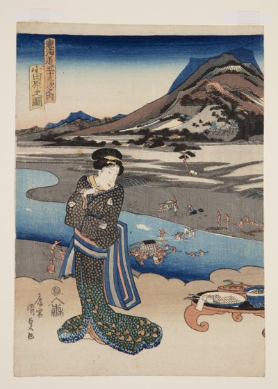 Uitzicht op Odawara door Utagawa Kunisada