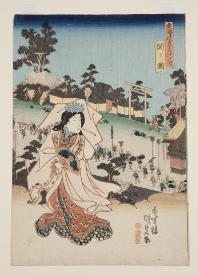 Uitzicht op Seki door Utagawa Kunisada