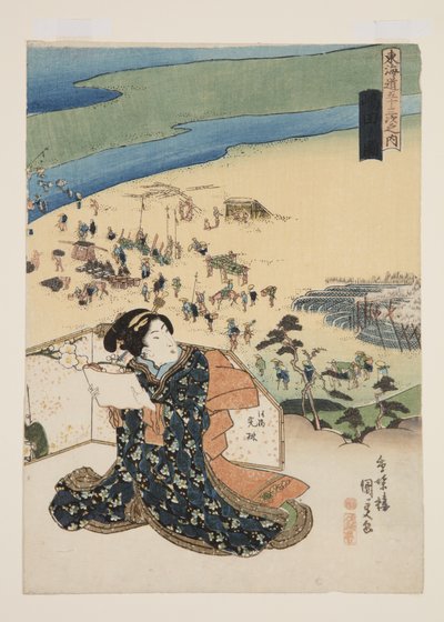 Uitzicht op Shimada door Utagawa Kunisada