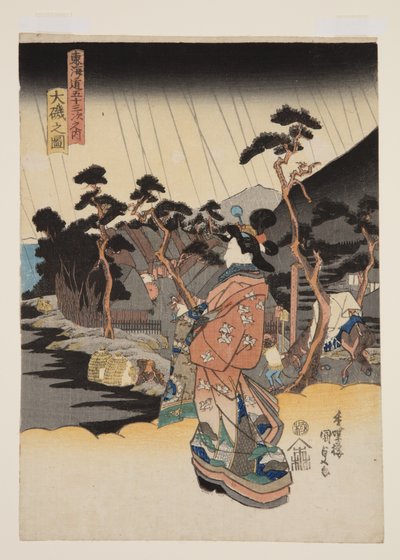 Uitzicht op ?iso (?iso no zu) door Utagawa Kunisada