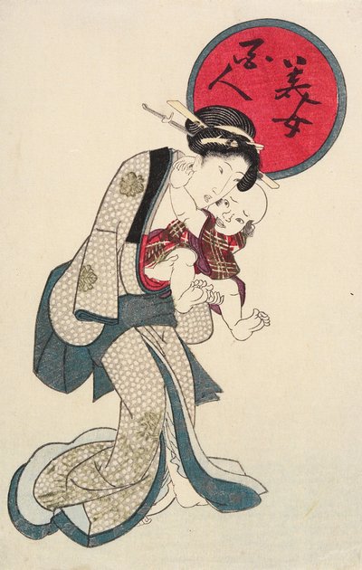 Vrouw met een baby door Utagawa Kunisada