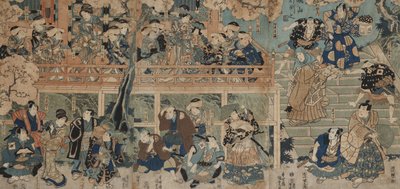 De Kagamiyama Demonstratie door Utagawa Kunisada III