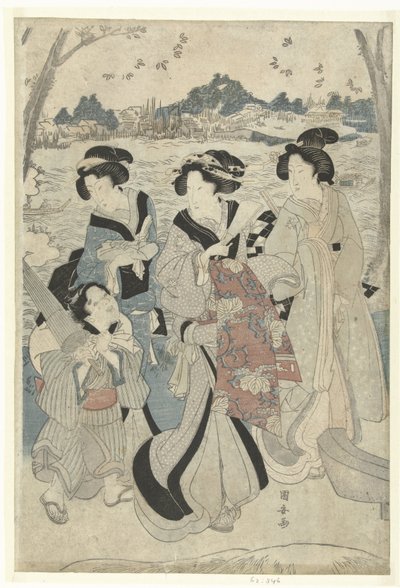 Uitje langs de Sumida door Utagawa Kuniyasu