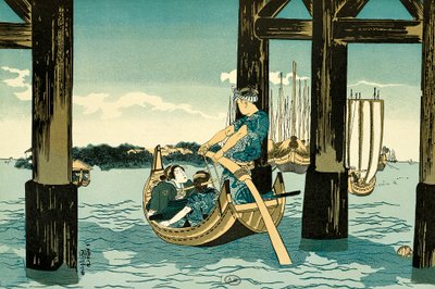 Boottochten door Utagawa Kuniyoshi