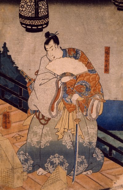 Hachiman Taro Yoshiie door Utagawa Kuniyoshi