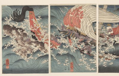 Het verhaal van scheepskapitein Yojibei door Utagawa Kuniyoshi