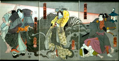 Ichikawa Danjūrō VIII als zoon van Masakado door Utagawa Kuniyoshi