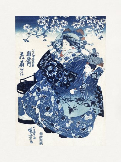 Japanse vrouw (1798-1861) door Utagawa Kuniyoshi