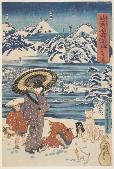 Kaga: Yuki, ca. 1833 door Utagawa Kuniyoshi