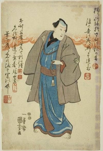 Herdenkingsportret van de acteur Ichimura Takenojo V door Utagawa Kuniyoshi