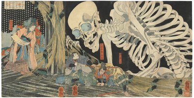 Mitsukuni Tart het Skelet Spook Opgeroepen door Prinses Takiyasha door Utagawa Kuniyoshi