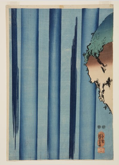 Mongaku Shonin onder de Waterval door Utagawa Kuniyoshi