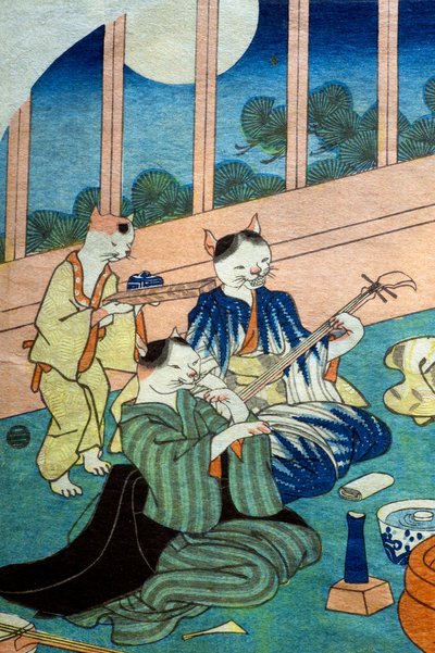 Neko no sakari, ca. 1843 door Utagawa Kuniyoshi