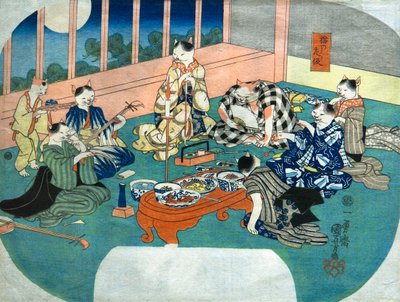 Neko no sakari, c.1843 door Utagawa Kuniyoshi
