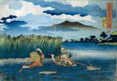 Afbeelding van de Miyato-rivier door Utagawa Kuniyoshi