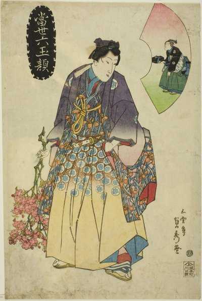 Hedendaagse Zes Juweelgezichten (Tosei Mutamagao) door Utagawa Sadahide