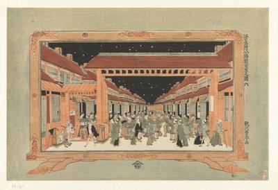 Gezicht op het Nieuwe Yoshiwara door Utagawa Toyoharu