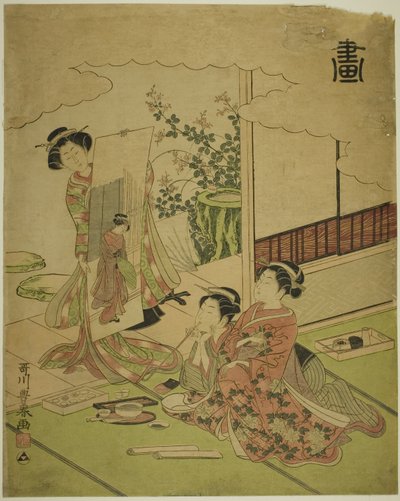 Schilderij (Ga), uit een ongetitelde serie van de vier prestaties door Utagawa Toyoharu