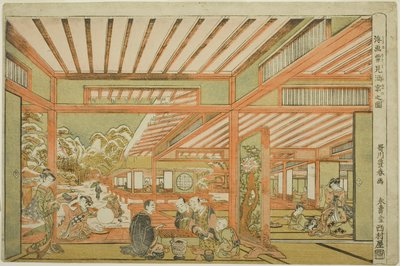 Sneeuwkijkentertainment door Utagawa Toyoharu